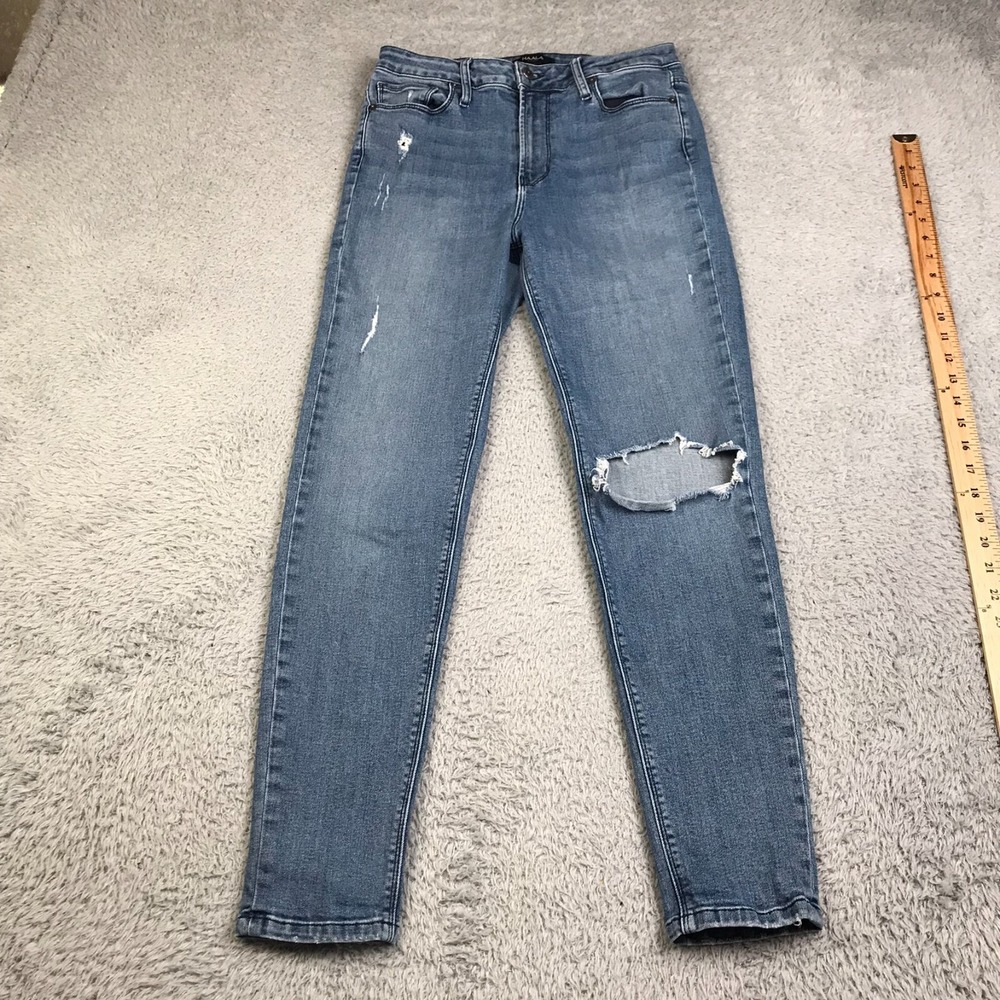 Haala Whitney Skinny Jeans Womens 31 (29x28) Blue Distressed High Rise Western